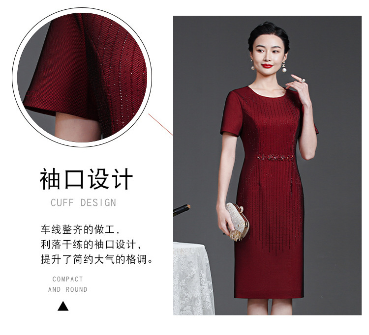 Venta directa de fábrica 2023 otoño invierno nuevo estilo manga larga con peluche temperamento modesto vestido de mamá de mediana edad y edad vestido de tamaño grande pic 8