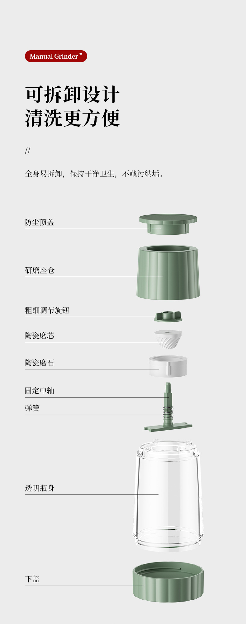 定量盐罐调料盒透明厨房调料罐防潮密封调味罐家用盐罐调味瓶套装详情12