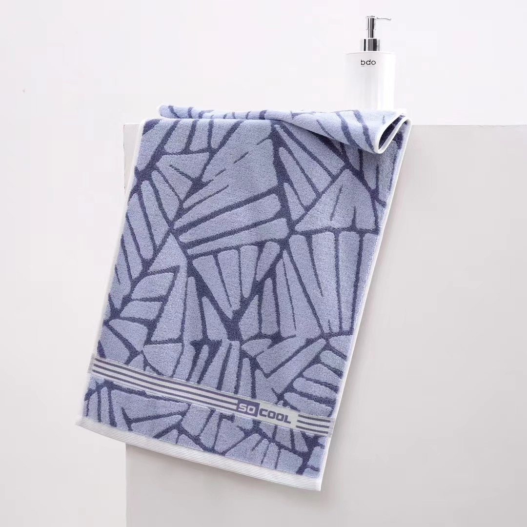 Guochao ting long 7030 geometric source factory toalla al por mayor jacquard engrosamiento suave toalla una pieza de reemplazo de cabello puede ser impreso LOGO toalla absorbente pic 2
