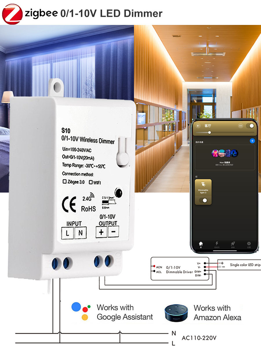 Tuya Graffiti Wifi/zigbee 0/1-10V dimming switch Smart Life APP Remote Control Control switch Smart Switch Smart Internet of Things Circuit Breaker pic 11