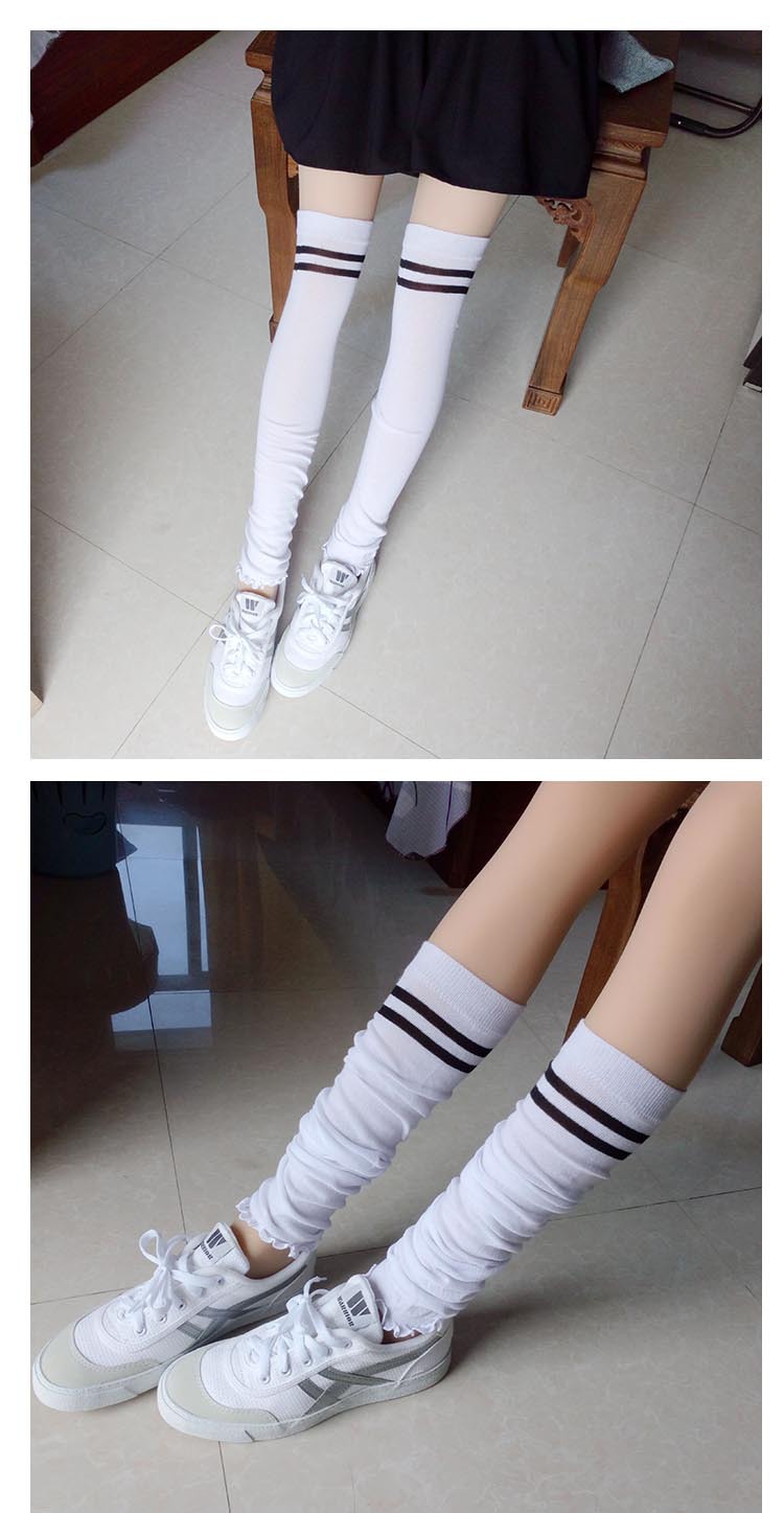 Spring and summer ultra-thin transparent sun protection thigh-high socks, knee-length knitted yoga, dance, cycling socks, air-conditioned room warmth and leg protection pic 10