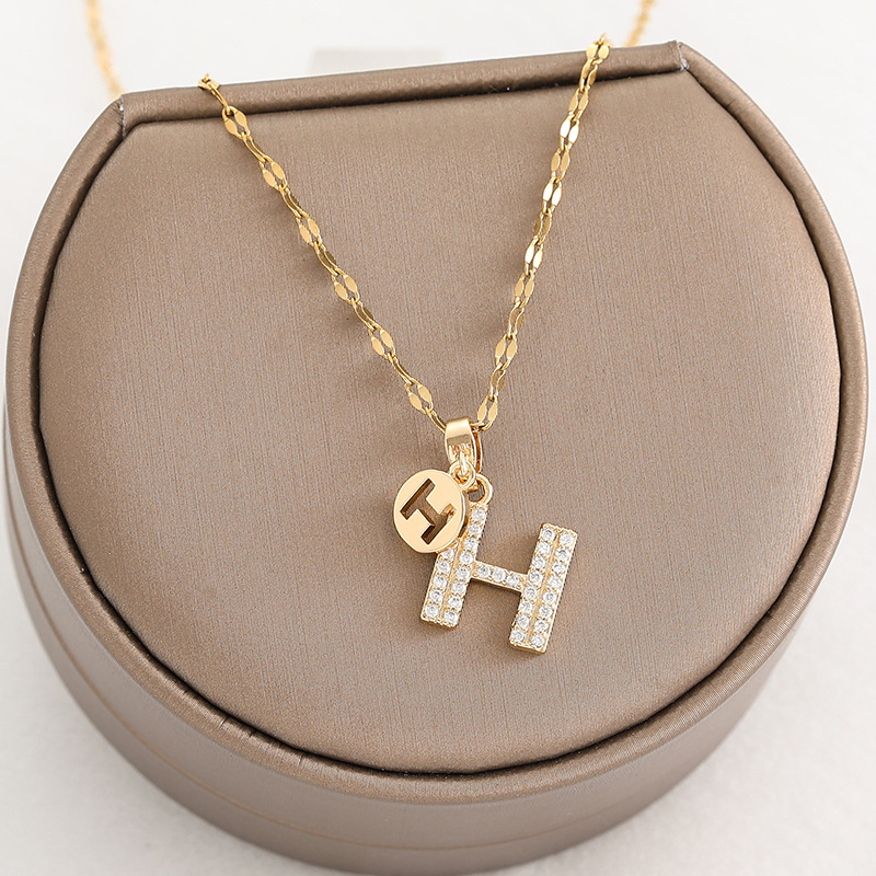 新款爆款韩版个性潮流钛钢项链长款女流苏吊坠抖音简约不掉色首饰详情4