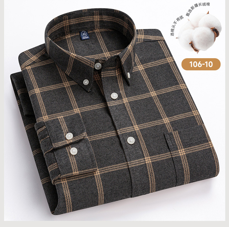 【 Factory Direct Sales 】 New men's shirts, long-sleeved mid-age pure cotton loose casual shirts, business all-cotton tops pic 31