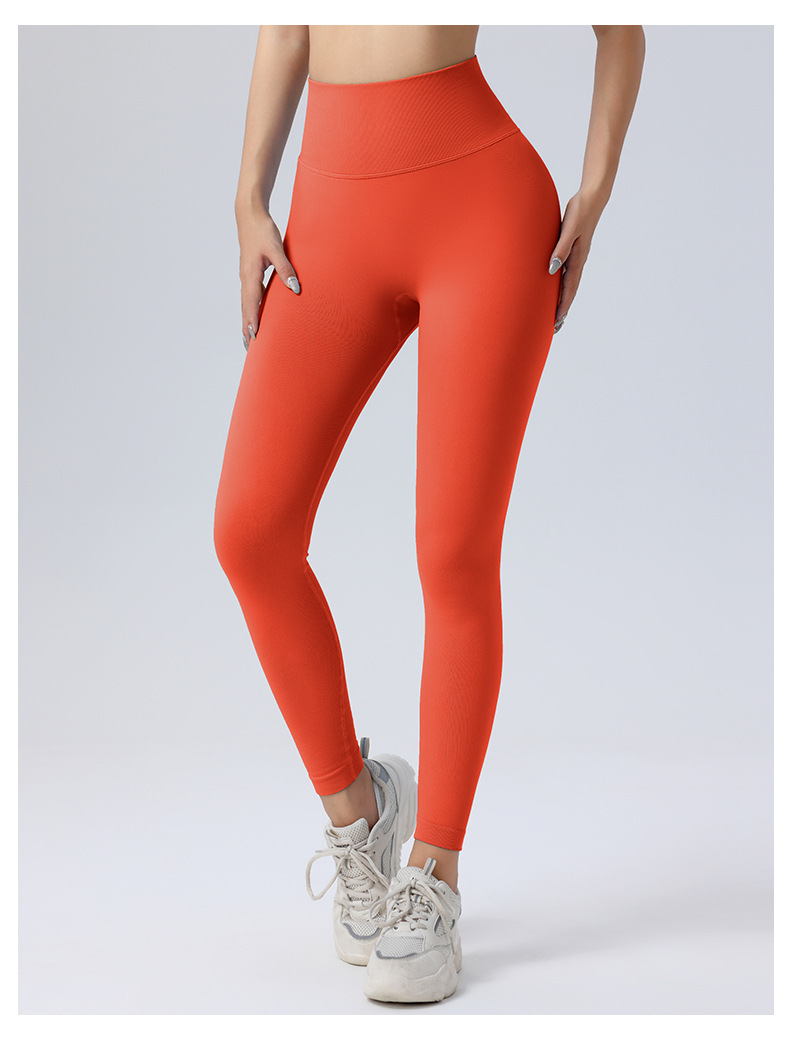 Ruxi European and American fitness pants, no embarrassing lines, nude feel sports tight pants, high-waisted peach lifting buttocks lulu yoga pants for women pic 29