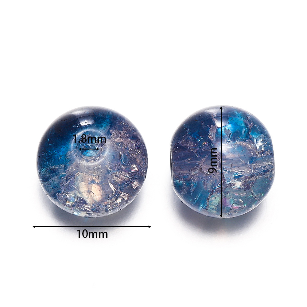 圆珠爆花10mm琉璃珠手工串珠玻璃散珠子 diy手链手串饰品配件批发详情17