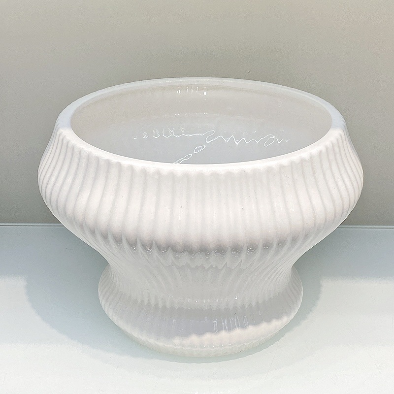 蝴蝶兰花盆盆景专用艺术纯白圆形椭圆形大花盆家具装饰盆栽花盆容器花瓶摆设摆件金堡花瓶详情27