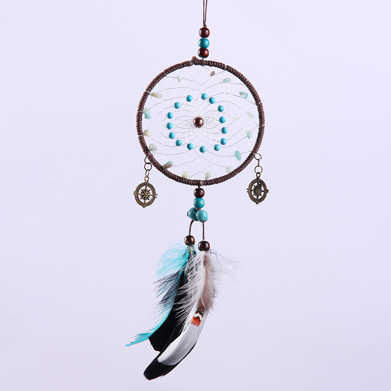 Factory wholesale vintage tassel feather dream catchers, creative feather decorations for room decoration, and dream nets pic 7