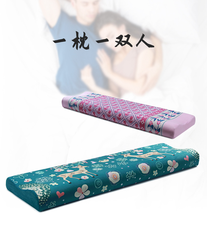 Double pillow, couple neck pillow core, memory foam pillow, memory pillow, neck guard pillow, long pillow pic 1