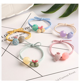 Simple and popular Instagram hair tie, bow double ball hair band, hair tie rubber band, Korean style fresh and clean hair tie 2-yuan store pic 2