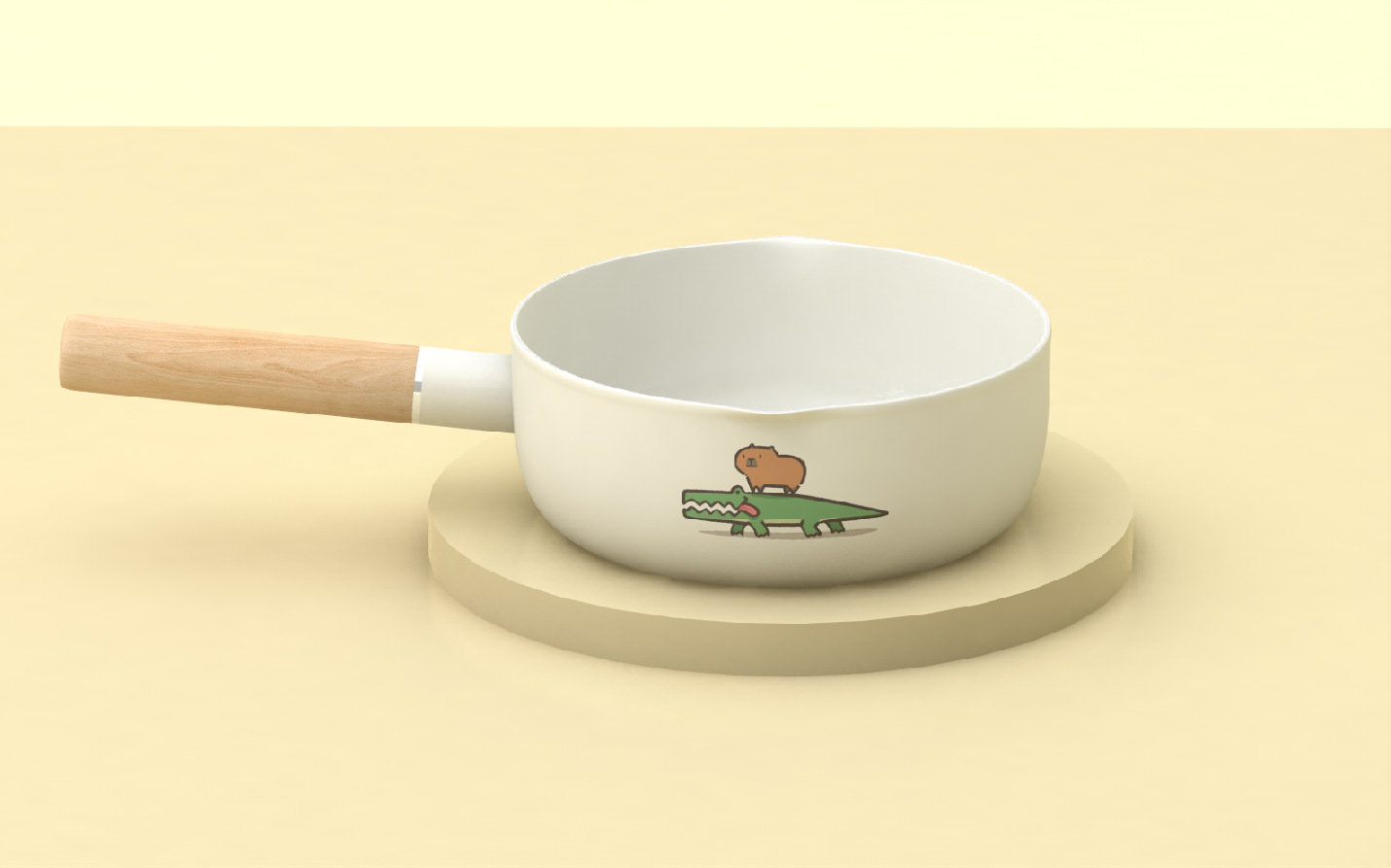 韩式珐琅锅雪平锅珐琅奶锅迷你陶瓷锅宝宝辅食锅牛奶锅泡面锅详情5