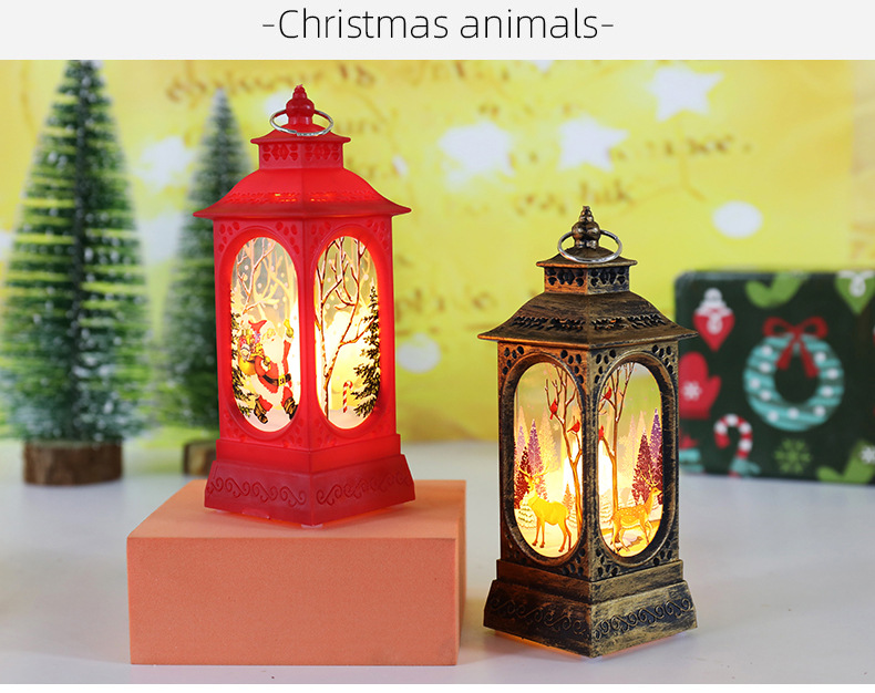 Cross-border new Christmas decorations: wind lamps, candlestick lamps, old man snowman Christmas decorations, night lights, table ornaments pic 11