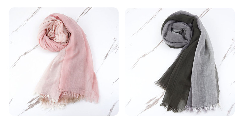 秋冬简约纯棉围巾男士棉麻高级感文艺ing风沙漠披肩跨境批发详情18