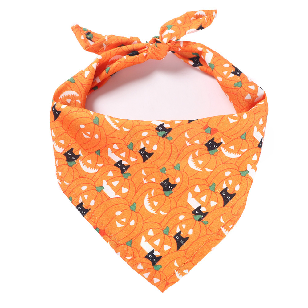Pet scarf, Halloween pet saliva towel, cat decorative scarf, scarf, dog single-layer cute triangular scarf pic 3