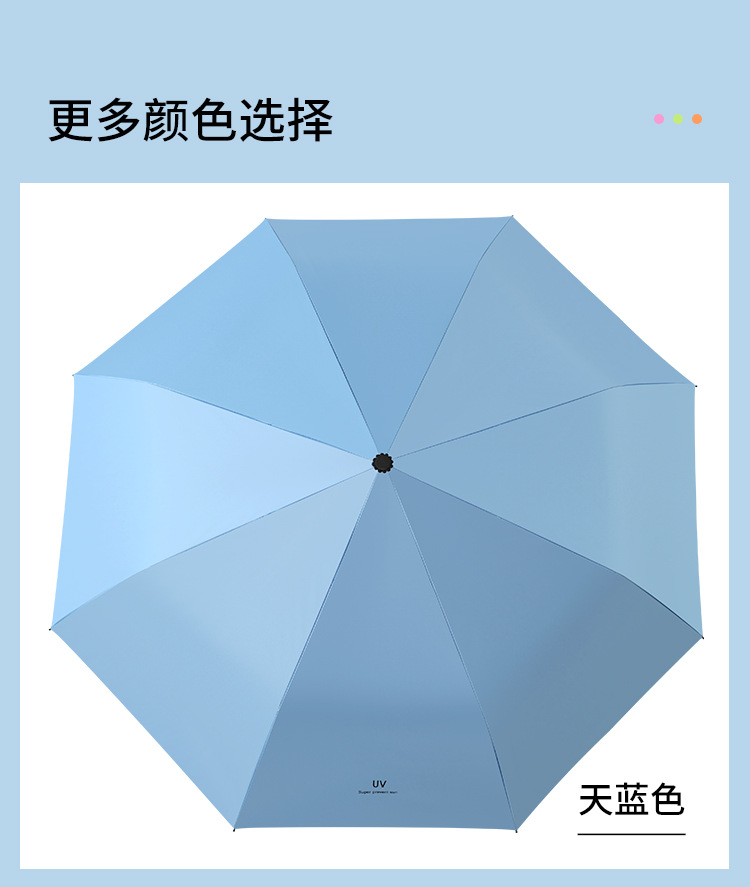 uv雨伞批发三折防晒遮阳伞晴雨两用折叠太阳伞手动可爱伞防紫外线详情26