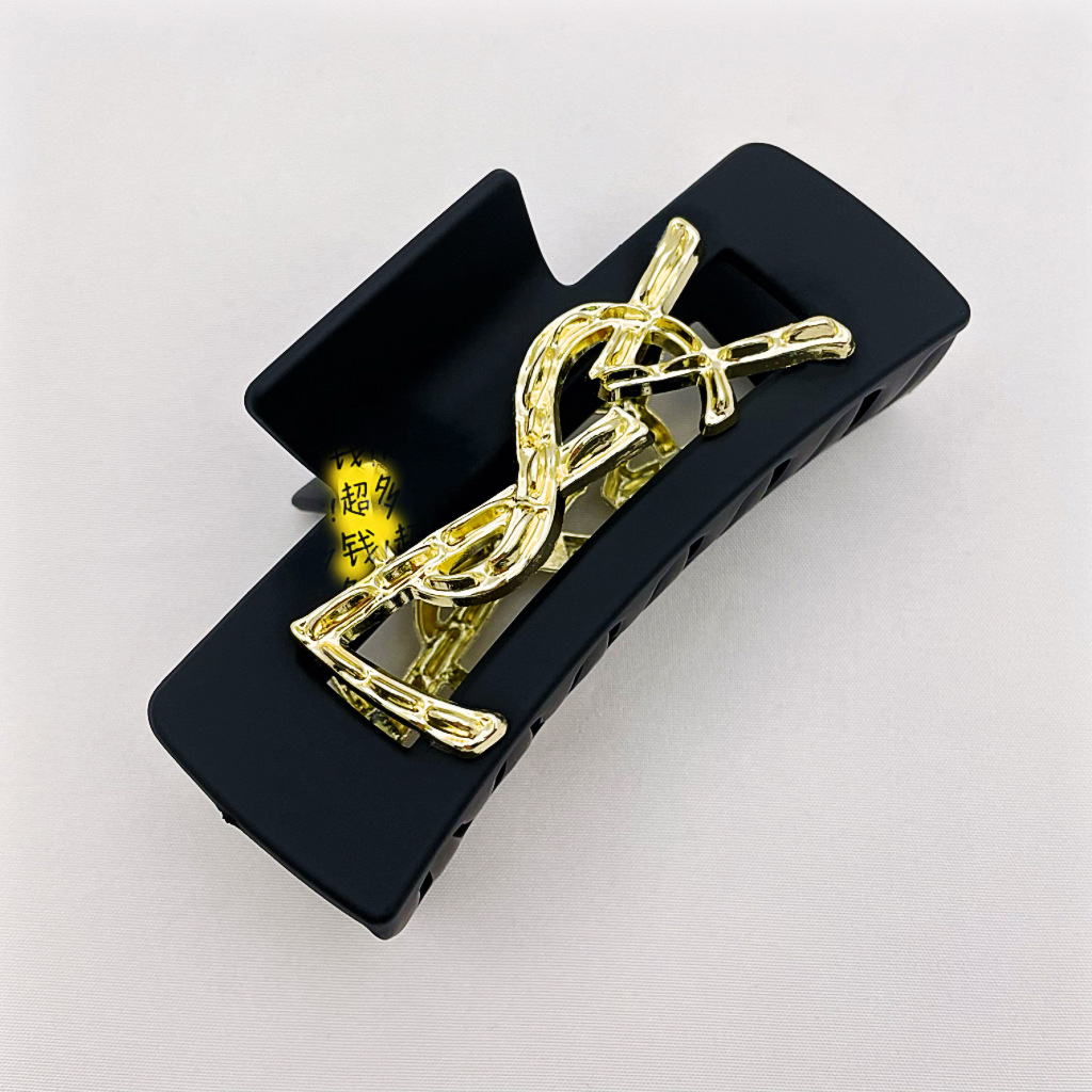 黑色橡皮漆磨砂抓夹 高级感MIN高马尾鲨鱼夹发饰后脑勺女发夹头饰详情21