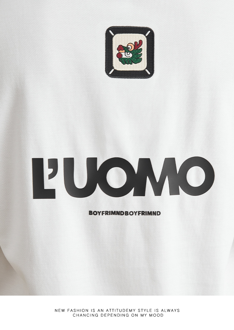 亦止男装龙年刺绣印花印花T恤男短袖夏季新款休闲情侣半袖上衣潮详情12