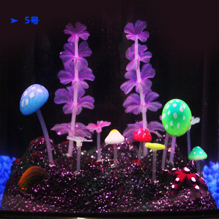 Baojie fish tank landscape decoration, simulation aquatic plants, coral, fluorescent ornamental fish tanks, aquarium products wholesale for foreign trade pic 34