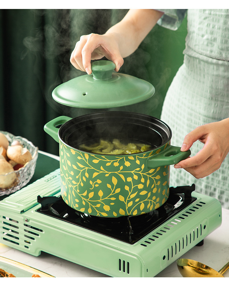 CNNB clay pot stew pot, household gas ceramic soup pot, small high-temperature resistant 煲仔饭 pot, stone pot for making soup, clay pot pic 13