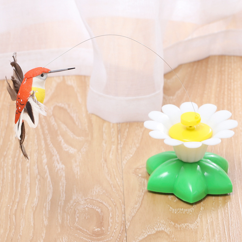 A fun, intelligent, automatic rotating cat toy with fluttering butterflies and flowers pic 10