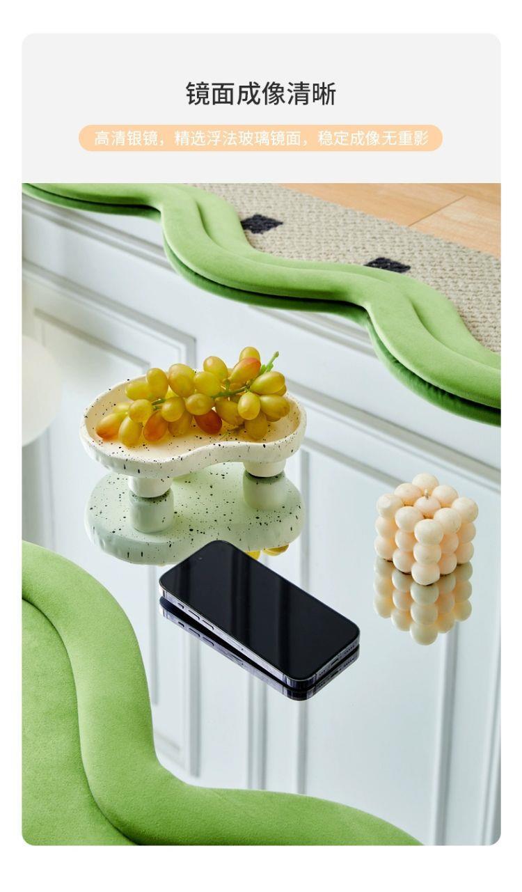 网红异形波浪镜子ins风全身穿衣镜家用卧室壁挂穿衣镜靠墙落地镜详情17