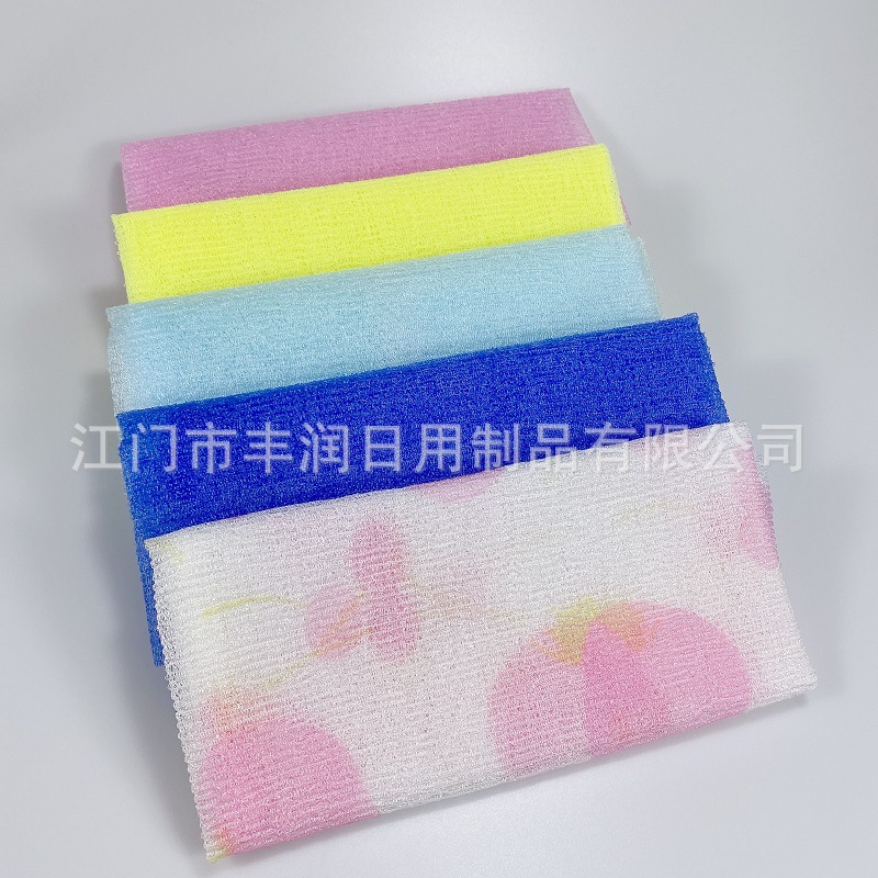 Customized nylon bath scrubbing towels, thin and long strips, bath towels, sauna towels, coarse sand rubbing mud bath towels, and pull back strips from the manufacturer pic 9