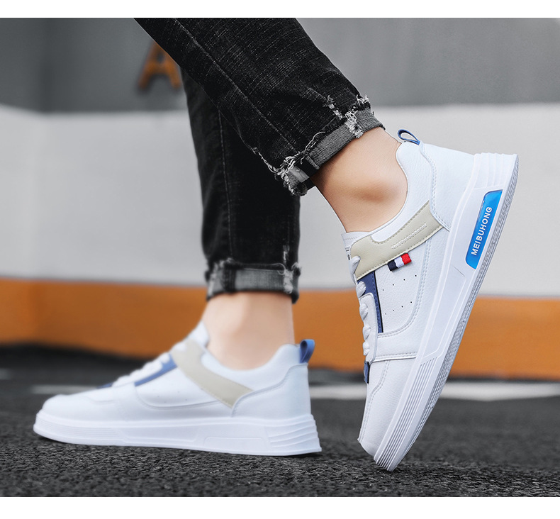开学季小白鞋男生时尚滑板鞋透气休闲男鞋春季新款百搭运动潮男鞋详情13