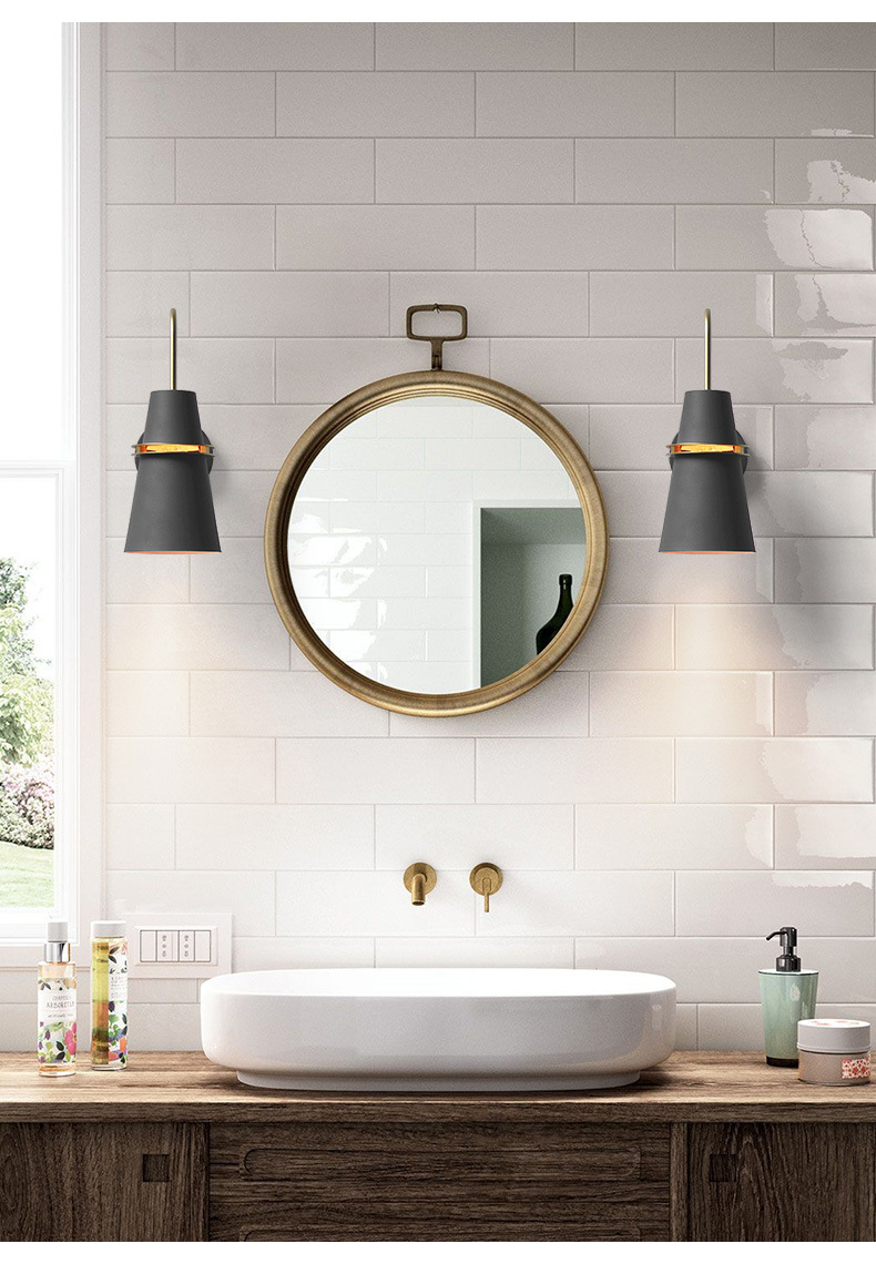 Nordic led indoor wall lamps, macarons, bedroom, living room, hotel corridor, creative wall lamps, bedside lamps, horn wall lamps pic 4