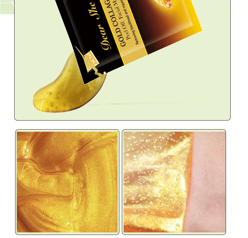 Dear She Cross-border English Version MASK Gold Mask Bone Collagen Blackhead and Acne Removal Nasal Mask Wholesale pic 8