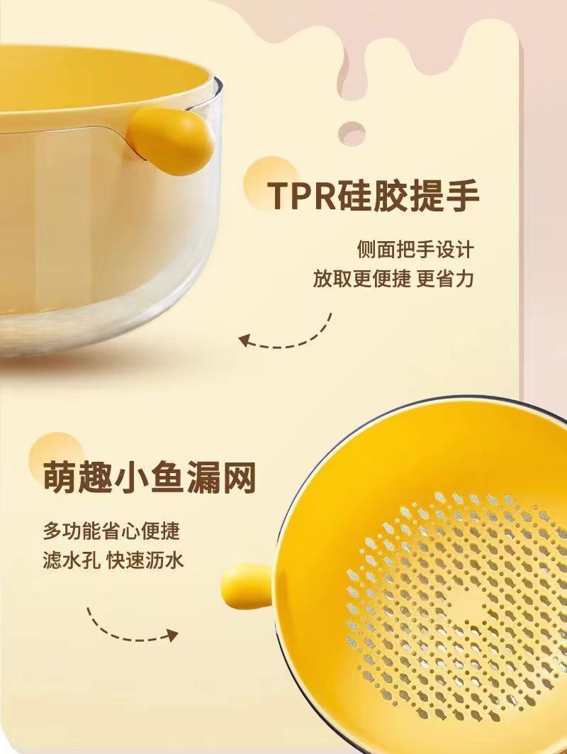 双层洗菜盆  沥水篮详情2