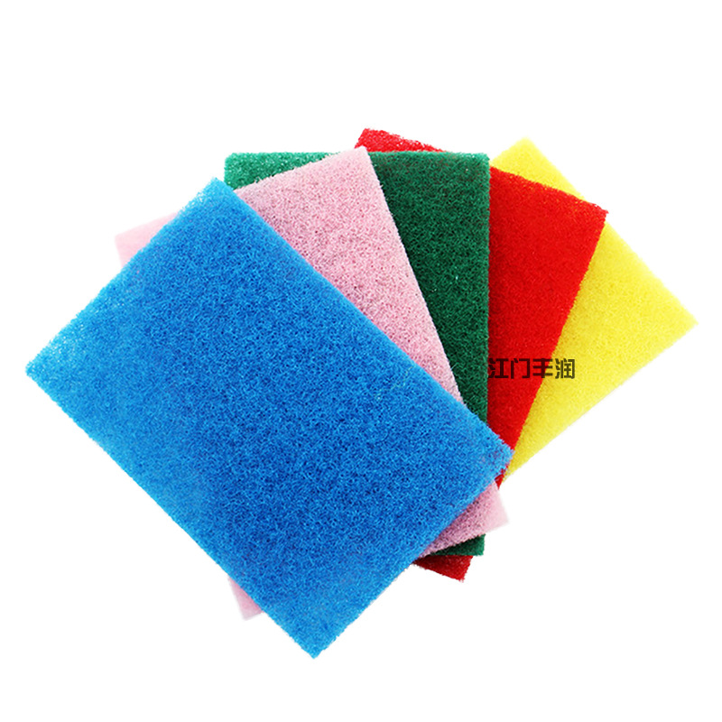 We supply polyester sand-free scouring pads, colored dishwashing cloths and kitchen cleaning scouring pads for washing POTS and dishes pic 6
