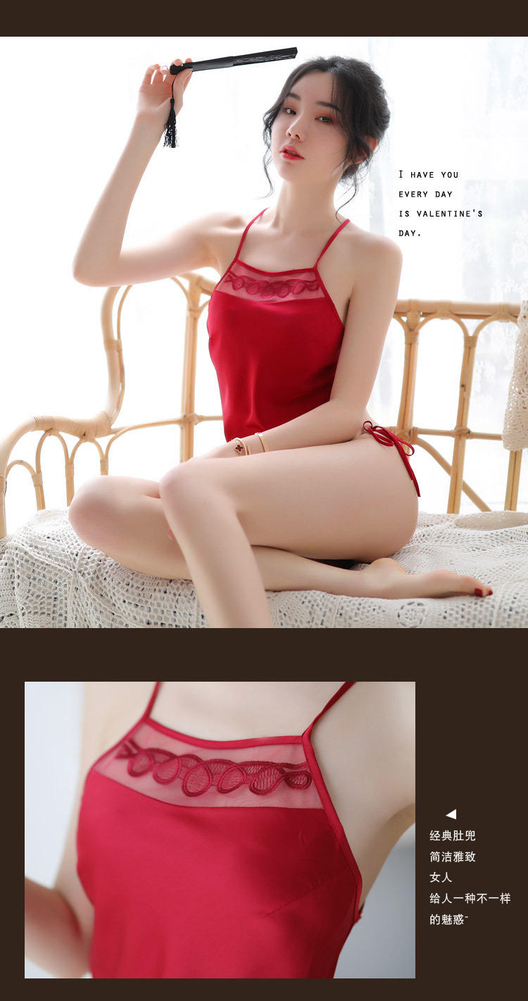 情趣内衣女刺绣绑带式古典民国性感睡衣火辣诱惑分体肚兜详情15