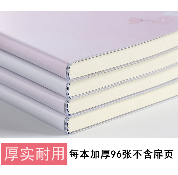 16k rubber-covered notebooks, PVC covered notebooks, creative and simple notepads, student diaries, exercise books wholesale pic 3