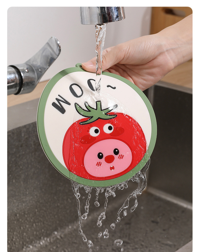 Cartoon fruit heat insulation pad, anti-slip soft rubber pad, coaster, high-temperature resistant clay pot pad, PVC soft rubber placemat, placemat pic 6