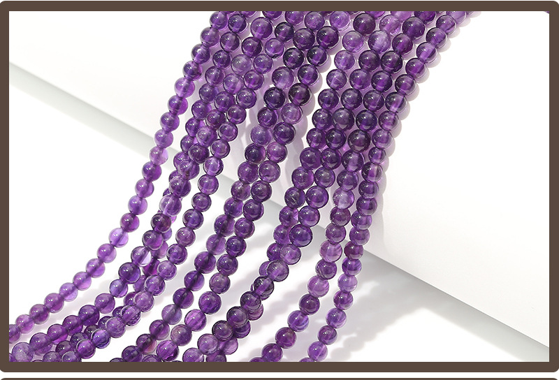 Natural amethyst round beads and loose beads DIY handcrafted fashionable ethnic style bracelet and beaded jewelry accessories. Large quantities are available with discounts pic 9