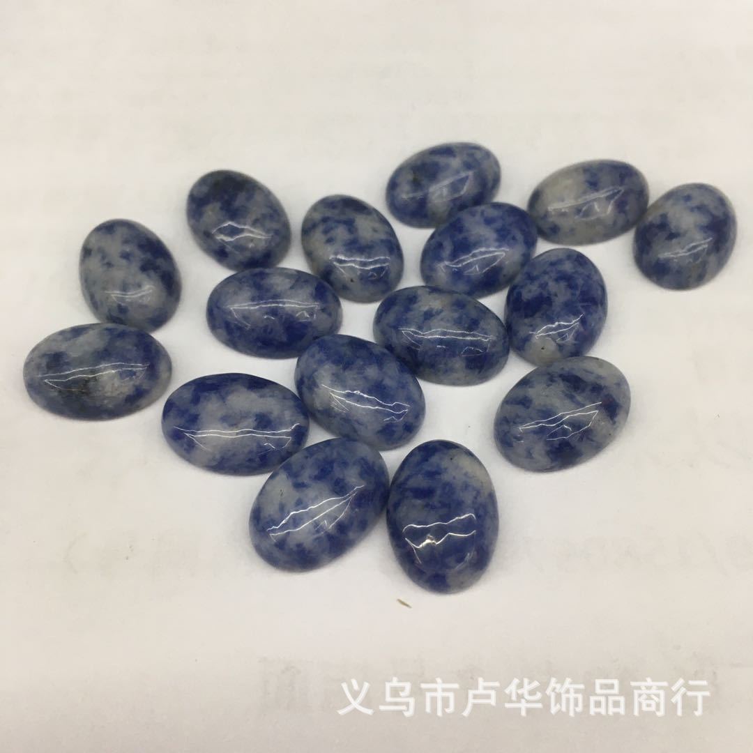 The manufacturer is selling a new type of white dot LAN Dan shaped ring face, European and American fashionable crystal bare stone gemstone handicrafts wholesale pic 6