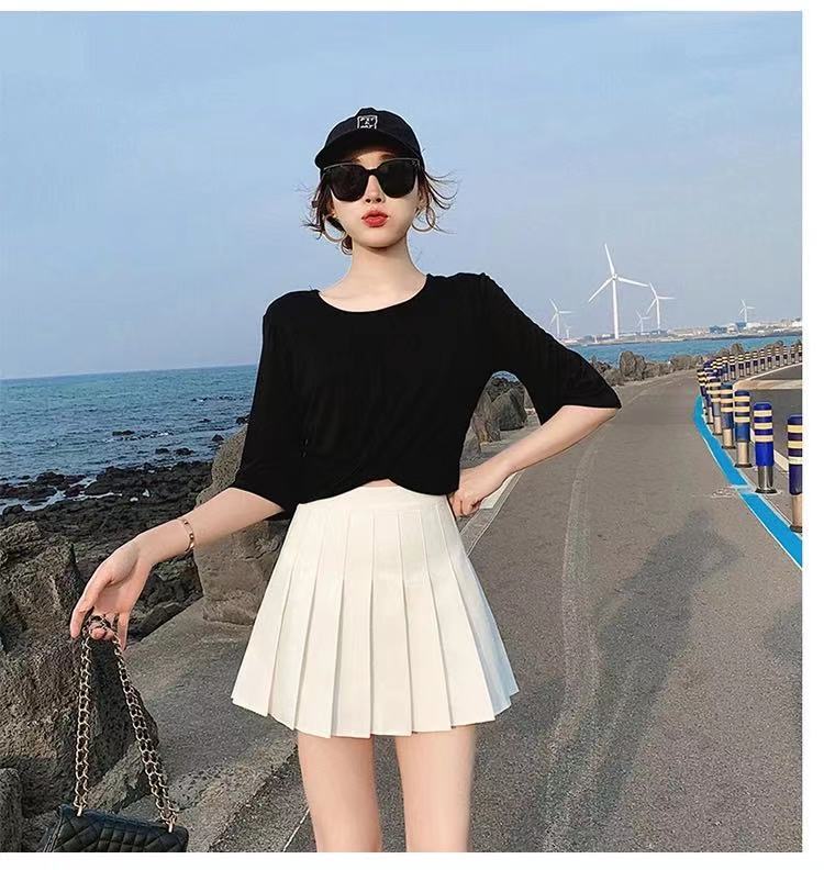 Pleated skirt 2023 new large-sized half skirt for women, JK skirt for spring and summer, all-roundable for chubby girls, high-waisted short skirt, A-line skirt pic 16