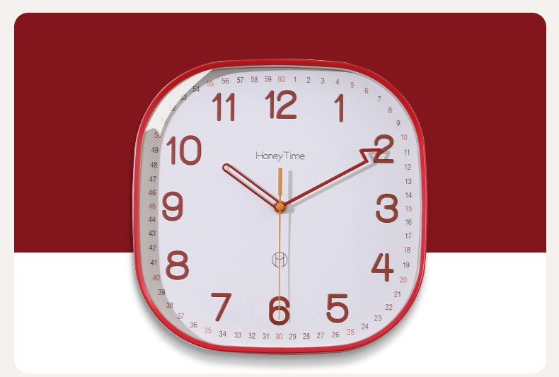 Square, simple and silent wall clock for living room, 2023 new modern and fashionable home bedroom and dining room wall clock pic 15
