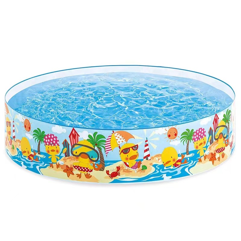 正品INTEX 56451硬胶戏水池游泳池浴池假日海滨硬胶水池无需充气加厚详情4