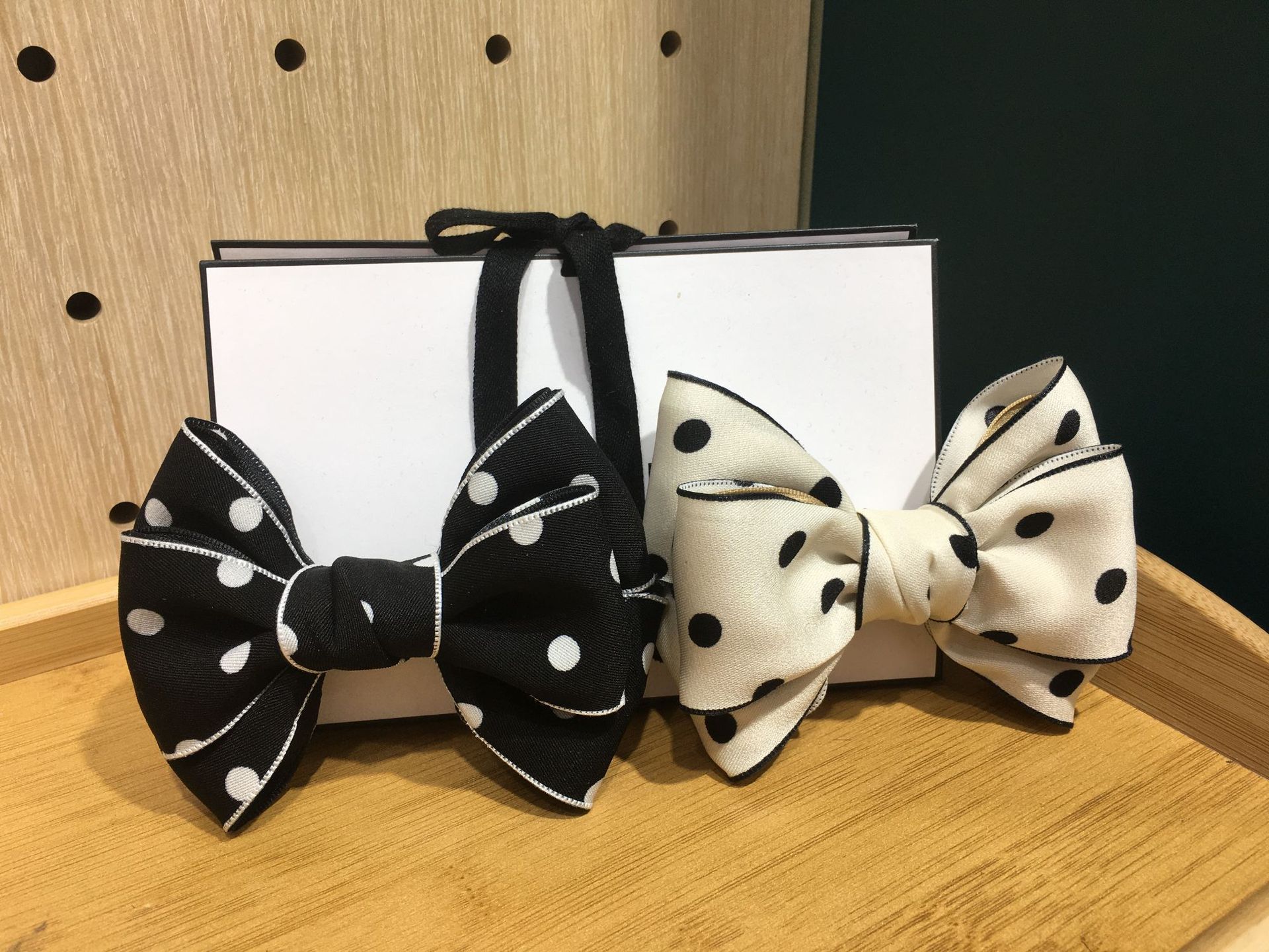 Single-sided polka dot printed polyester ribbon bow, DIY hair accessory material, shoe flower, straw hat, fresh flower dot woven ribbon pic 2