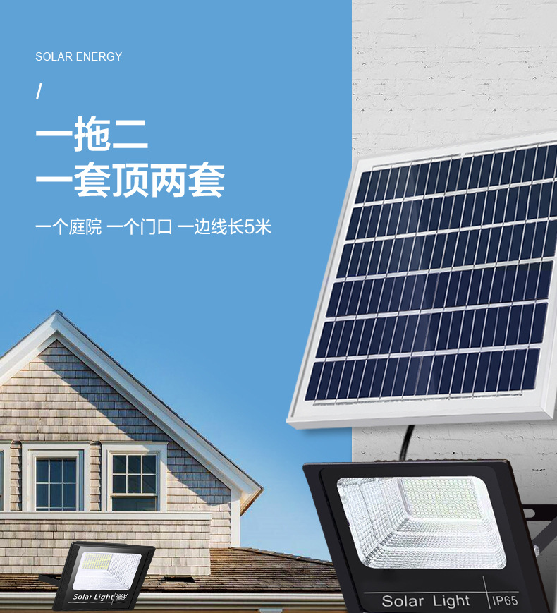 Outdoor camping essential solar lamps, street lamps, photovoltaic panel-driven garden lamps, environmentally friendly and energy-saving solar panel lighting equipment pic 4