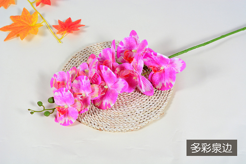 Artificial Phalaenopsis artificial flower home decoration artificial flower hand feel film 9-head Phalaenopsis artificial flower factory wholesale pic 45