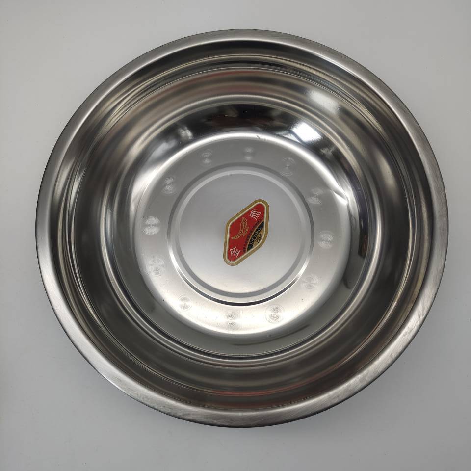 High-quality stainless steel basins, round soup basins, stainless steel tableware, vegetable basins, household stainless steel kitchenware, 2-yuan supply in Yiwu pic 2