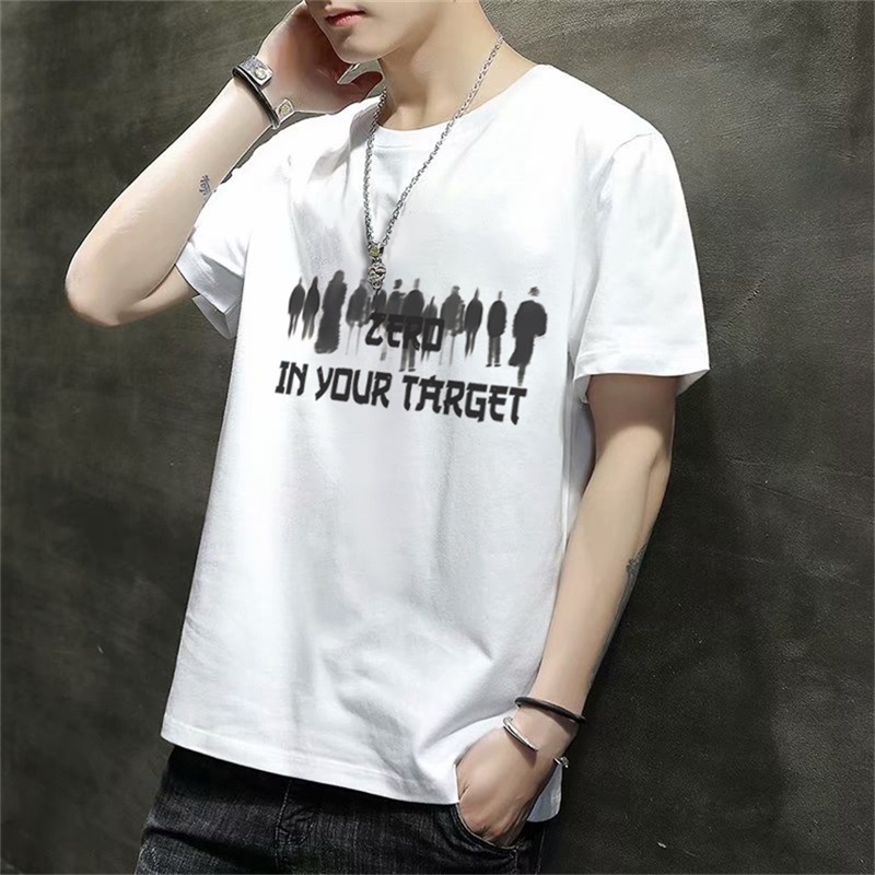 男士短袖t恤2024新款夏季潮流韩版宽松打底衫衣服体恤大码青少年详情32