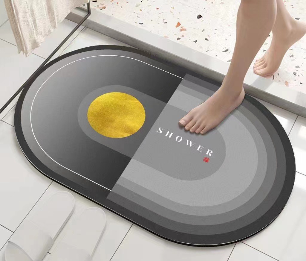 The bathroom floor mat, diatom mud floor mat, water-absorbing and quick-drying floor mat, bathroom, toilet, door and kitchen are all covered with anti-slip carpets pic 3