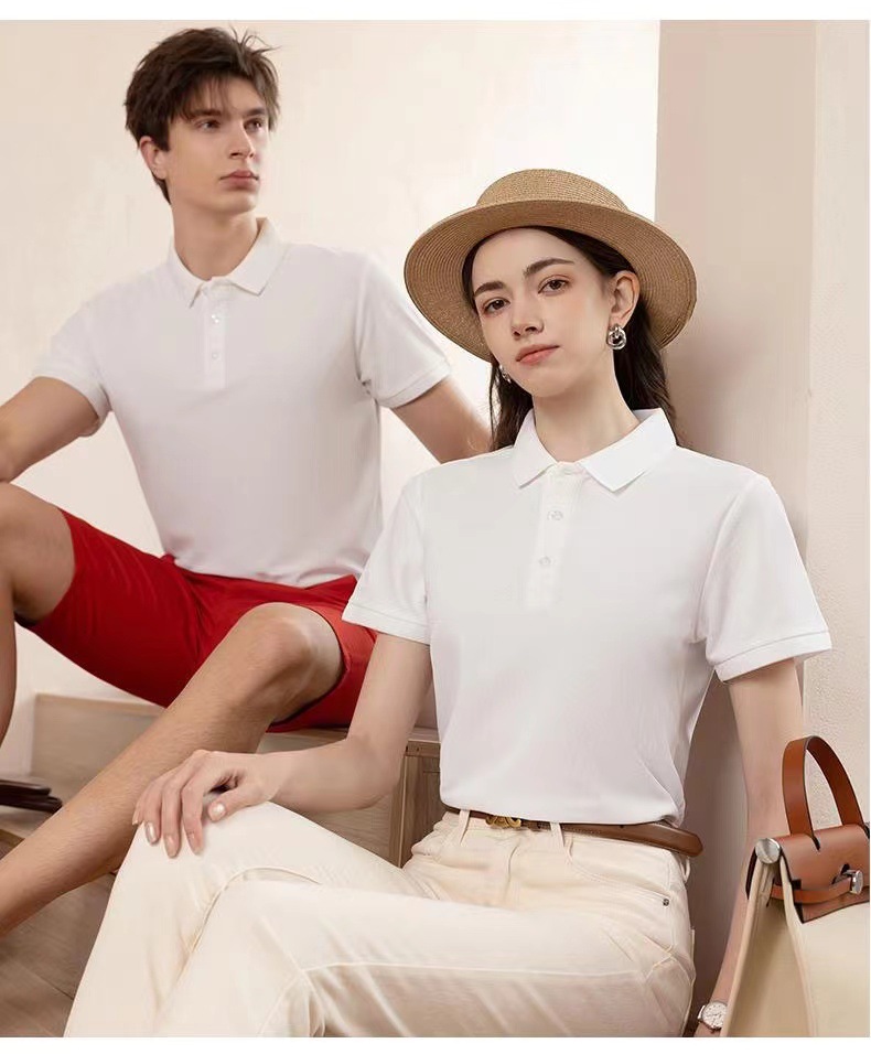 Solid-color POLO shirts, custom-printed work clothes, lapel short-sleeved T-shirts, group uniforms, work clothes, company uniforms, embroidery pic 27