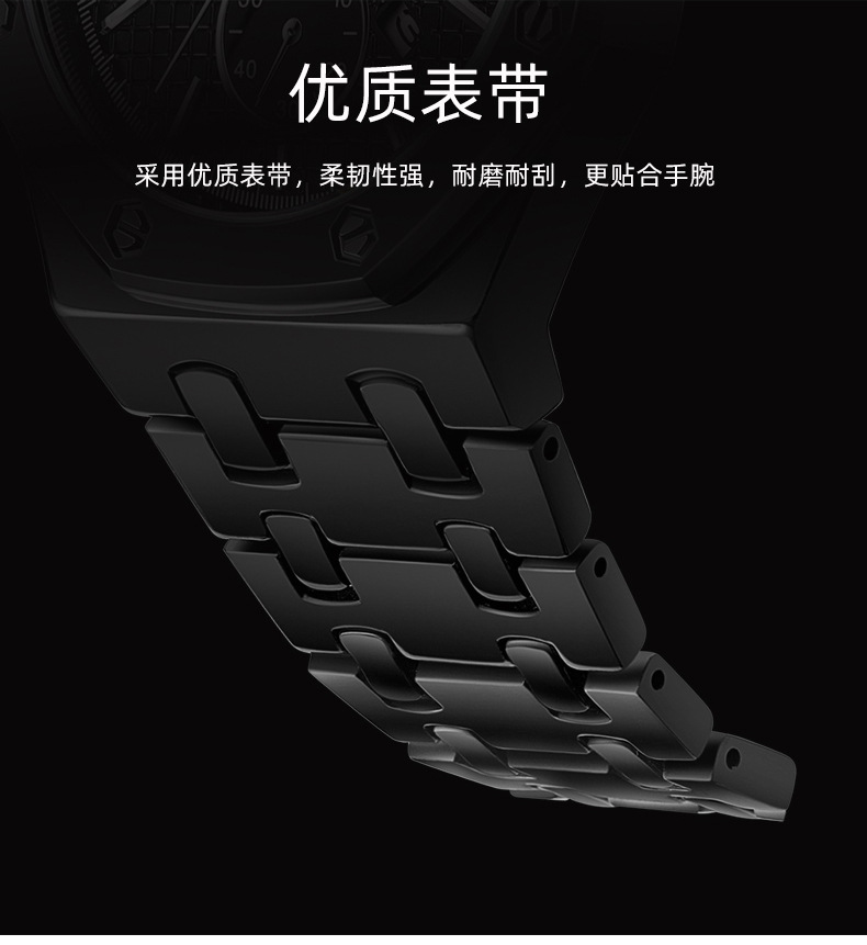 新款复古手表男士手表经典商务钢带石英表防水休闲外贸手表 男表详情13