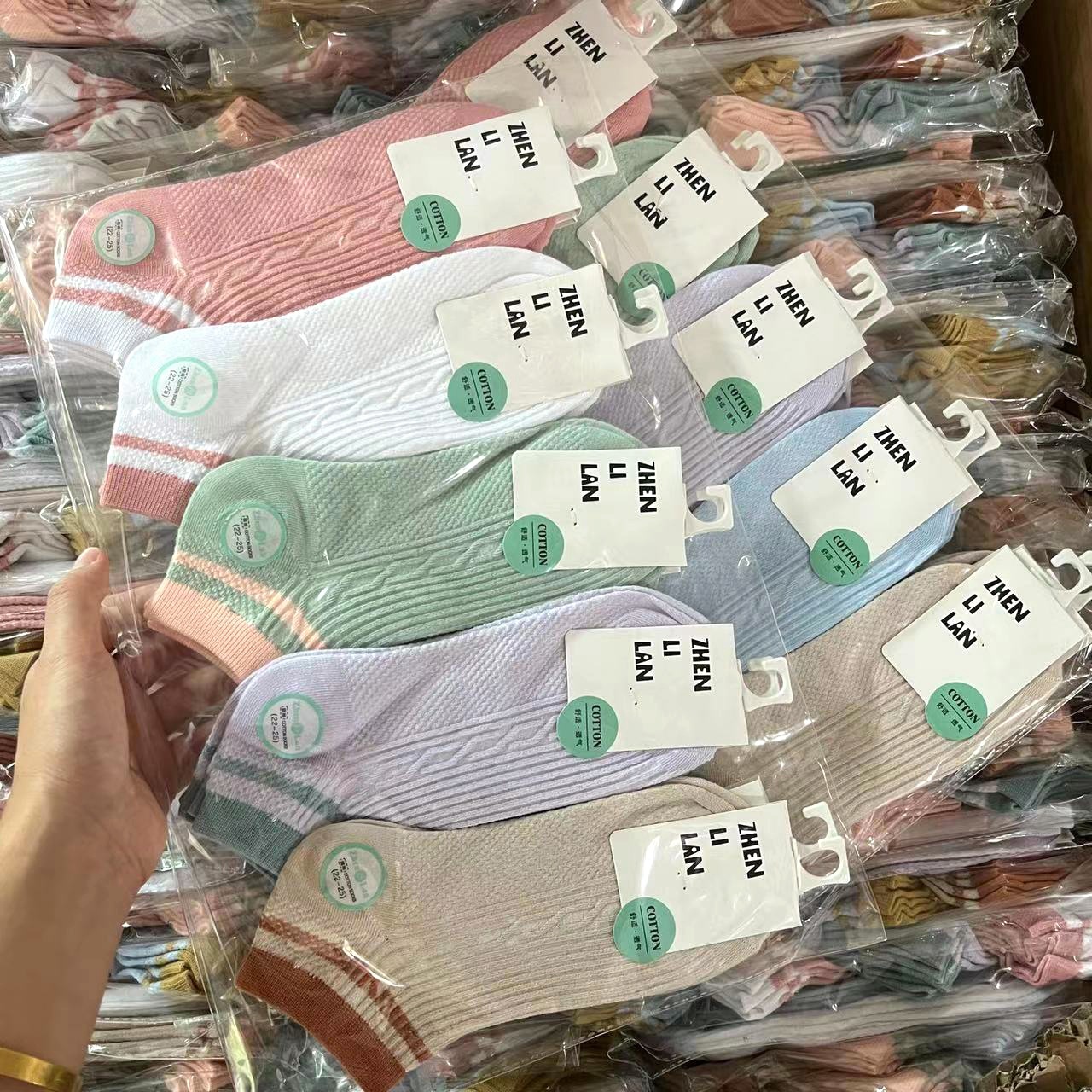 批发夏天薄款袜子女士短袜春夏季透气网红日系女袜诸暨运动短筒袜详情23