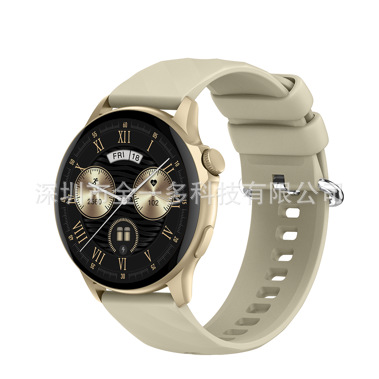 跨境电商AH19智能手表套盒圆盘蓝牙手表+透明1代耳机运动心率血压详情8