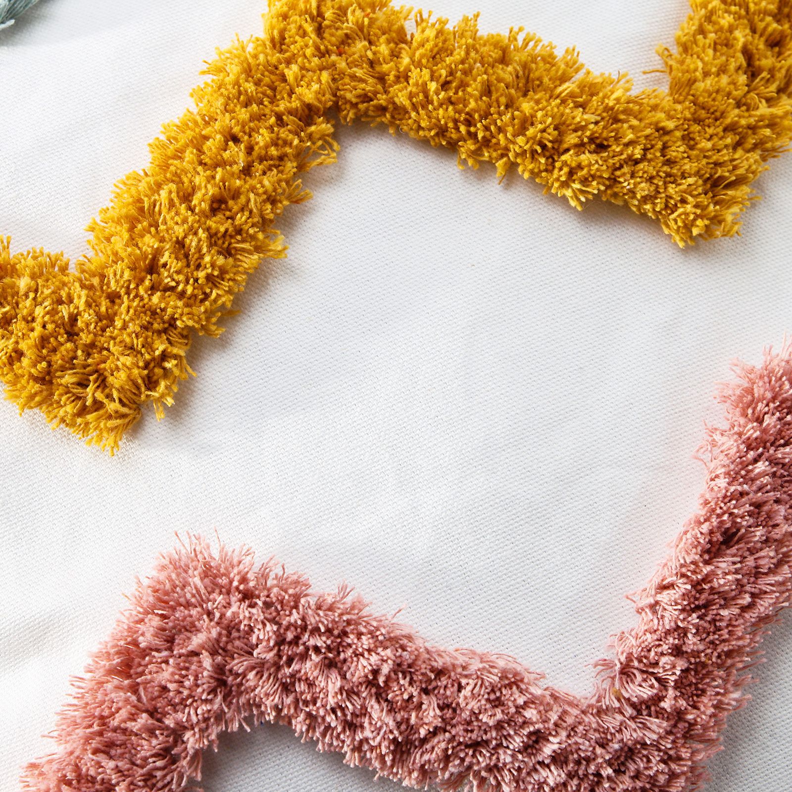 北欧风摩洛哥风格波浪线多色簇绒抱枕套双色手工流苏沙发靠垫套详情11