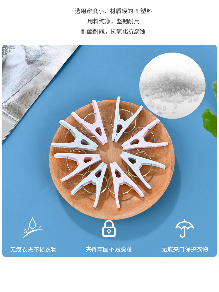 防风夹子晾晒夹塑料晒晾衣服多功能防风固定小夹子家用衣服夹子详情11